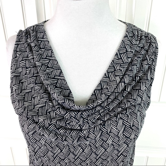 Joe Fresh Woven Print Sleeveless Cowl Neck Dress S - Picture 2 of 5